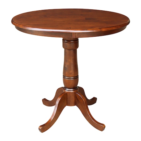 International Concepts Round 36 in Round Top Pedestal Table, 34.9 inH, Espresso, 36 W, 36 L, 35.1 in H, Wood, Espresso K581-36RT-6B